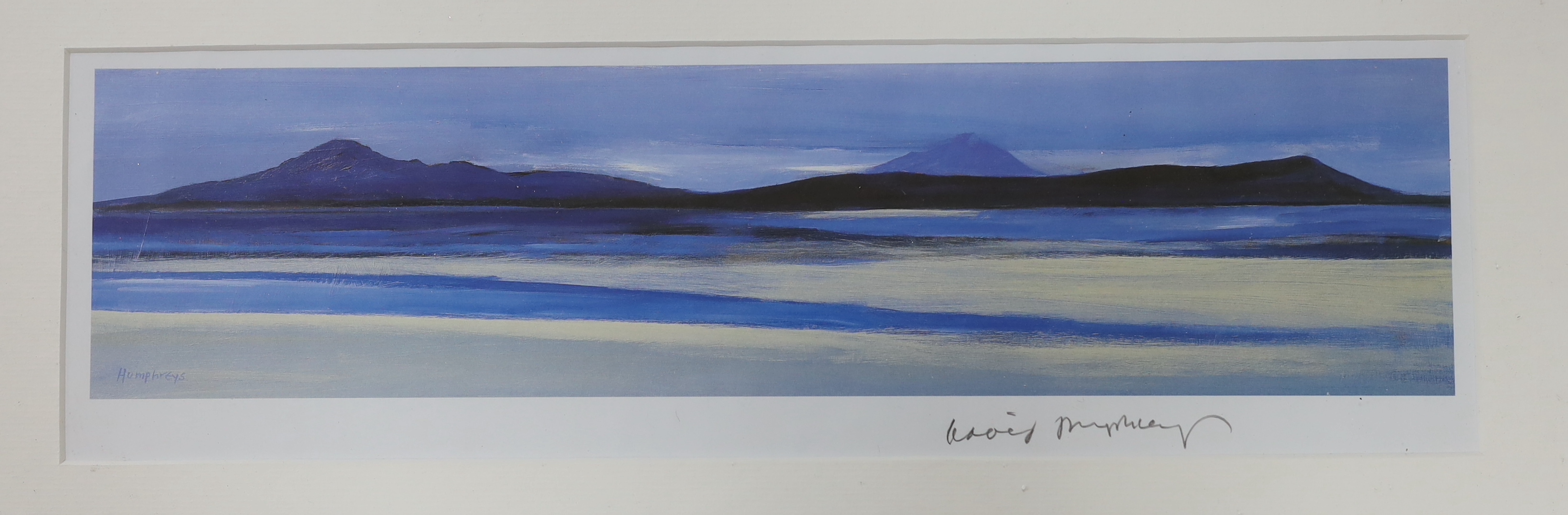 David Humphreys (b.1937), four colour lithographs, Cottages and panoramic landscapes, each pencil signed, the largest 64cm x 48cm